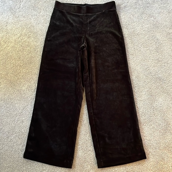 LOFT NWOT Ribbed Velour Pull On Wide Leg Pants - Picture 4 of 7